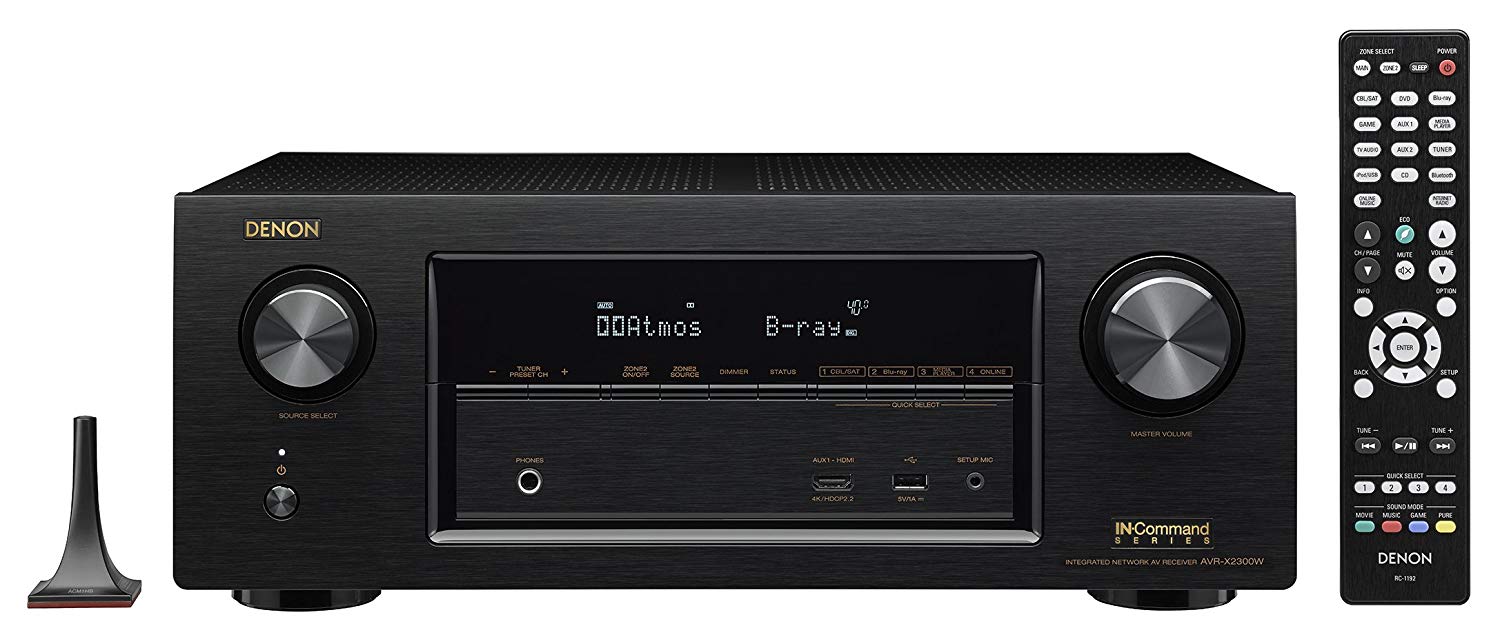 Denon AVR-X2300W-R 7 Denon AVR-X2300W-R 7.2 Channel Full 4K Ultra HD AV Receiver with Bluetooth